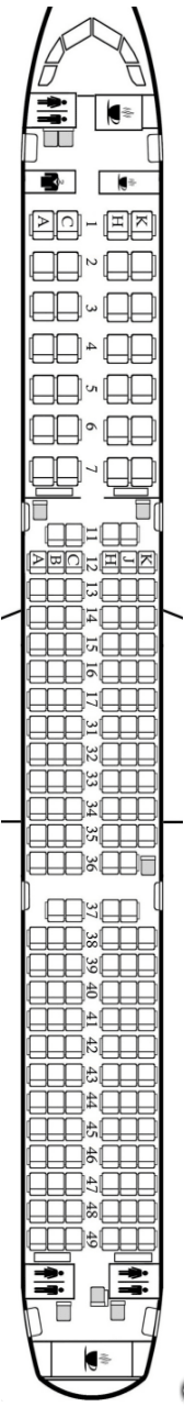 air astana A321 seat map