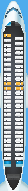 Air New Zealand airbus a320 Seat map